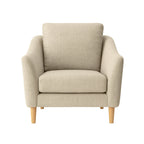 Lucas Fabric Armchair-Oatmeal