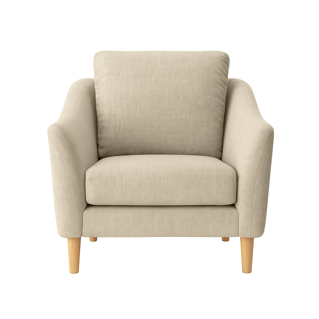 Lucas Fabric Armchair-Oatmeal