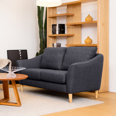 Lucas 2 Seater Fabric Sofa-Charcoal hover image