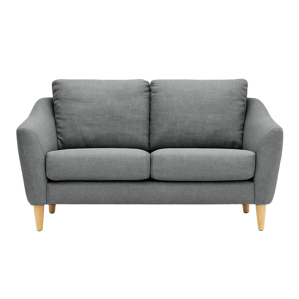 Lucas 2 Seater Fabric Sofa-Steel