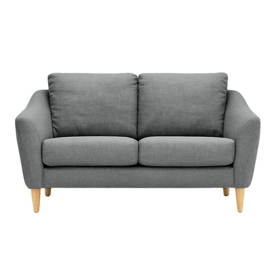 Lucas 2 Seater Fabric Sofa-Steel