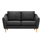 Lucas 2 Seater Fabric Sofa-Charcoal