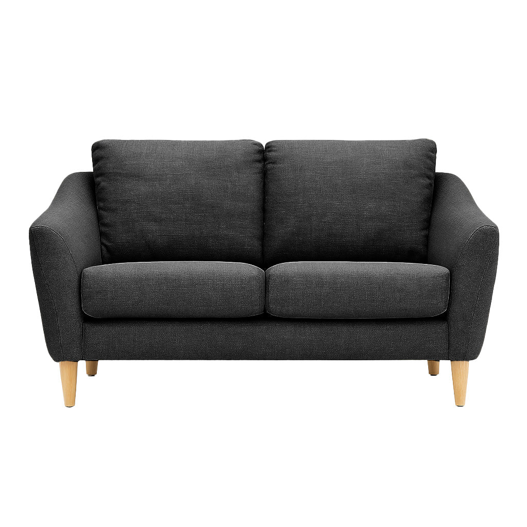Lucas 2 Seater Fabric Sofa-Charcoal