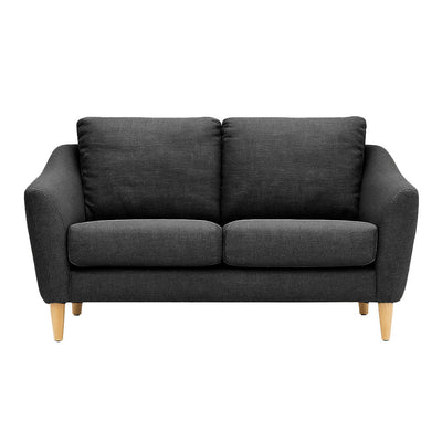 Lucas 2 Seater Fabric Sofa-Charcoal