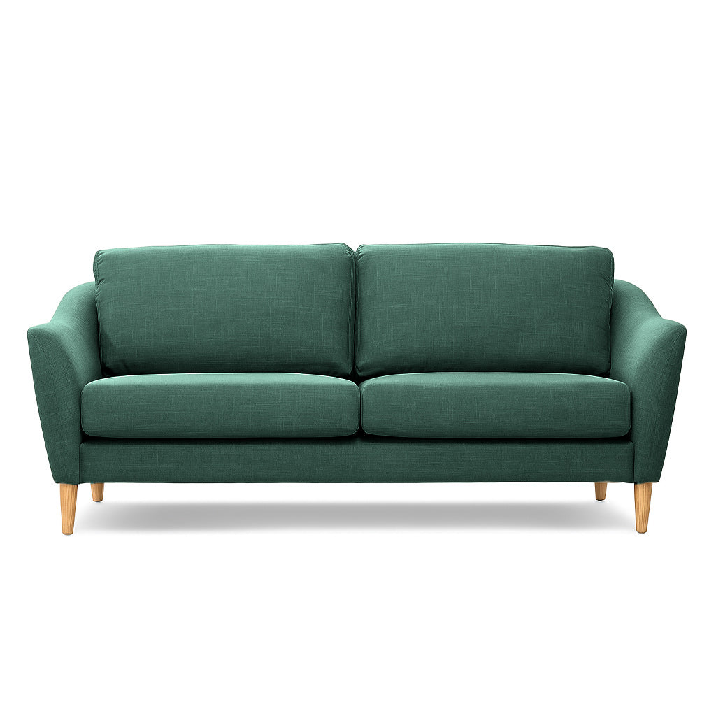 Lucas 3 Seater Fabric Sofa-Green