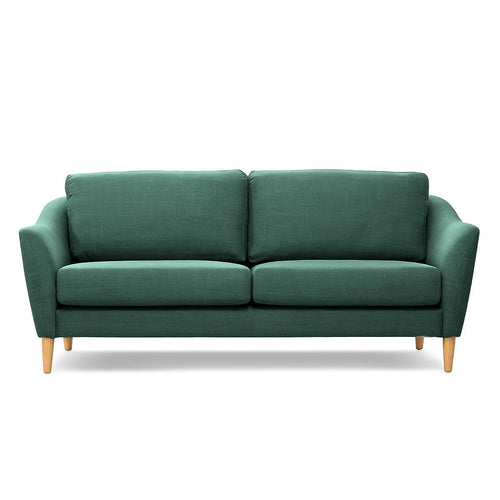 Lucas 3 Seater Fabric Sofa-Green