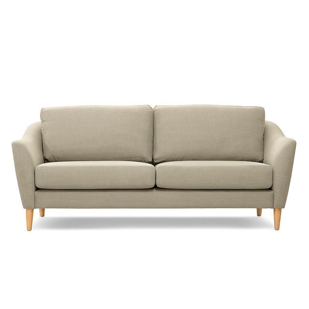 Lucas 3 Seater Fabric Sofa-Oatmeal