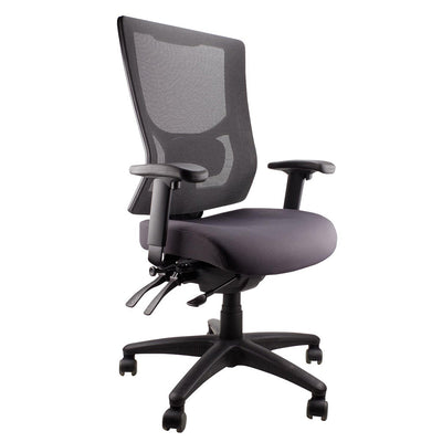 Madrid Office Chair High Back with Arms-Black