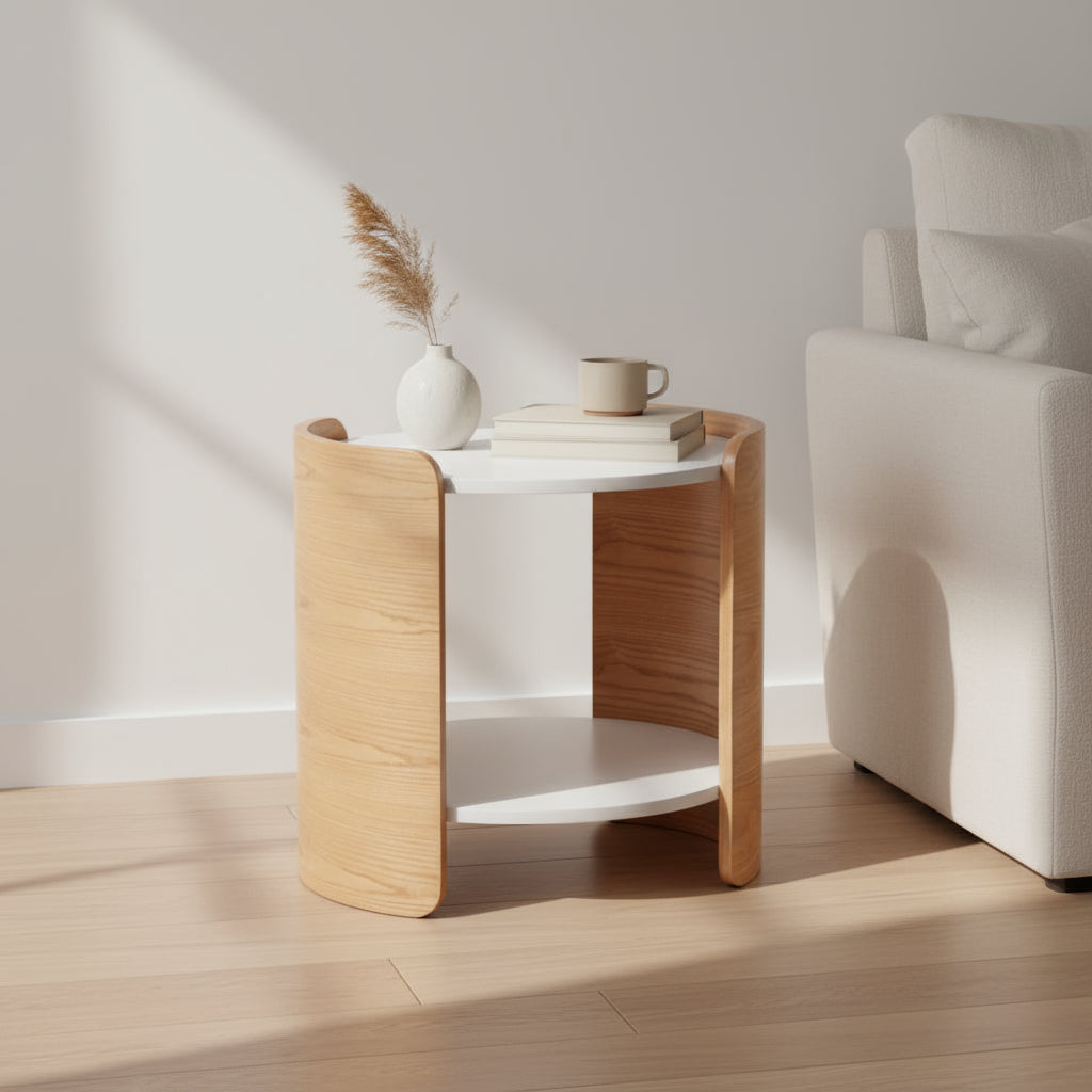 Malmo Lamp Table-White