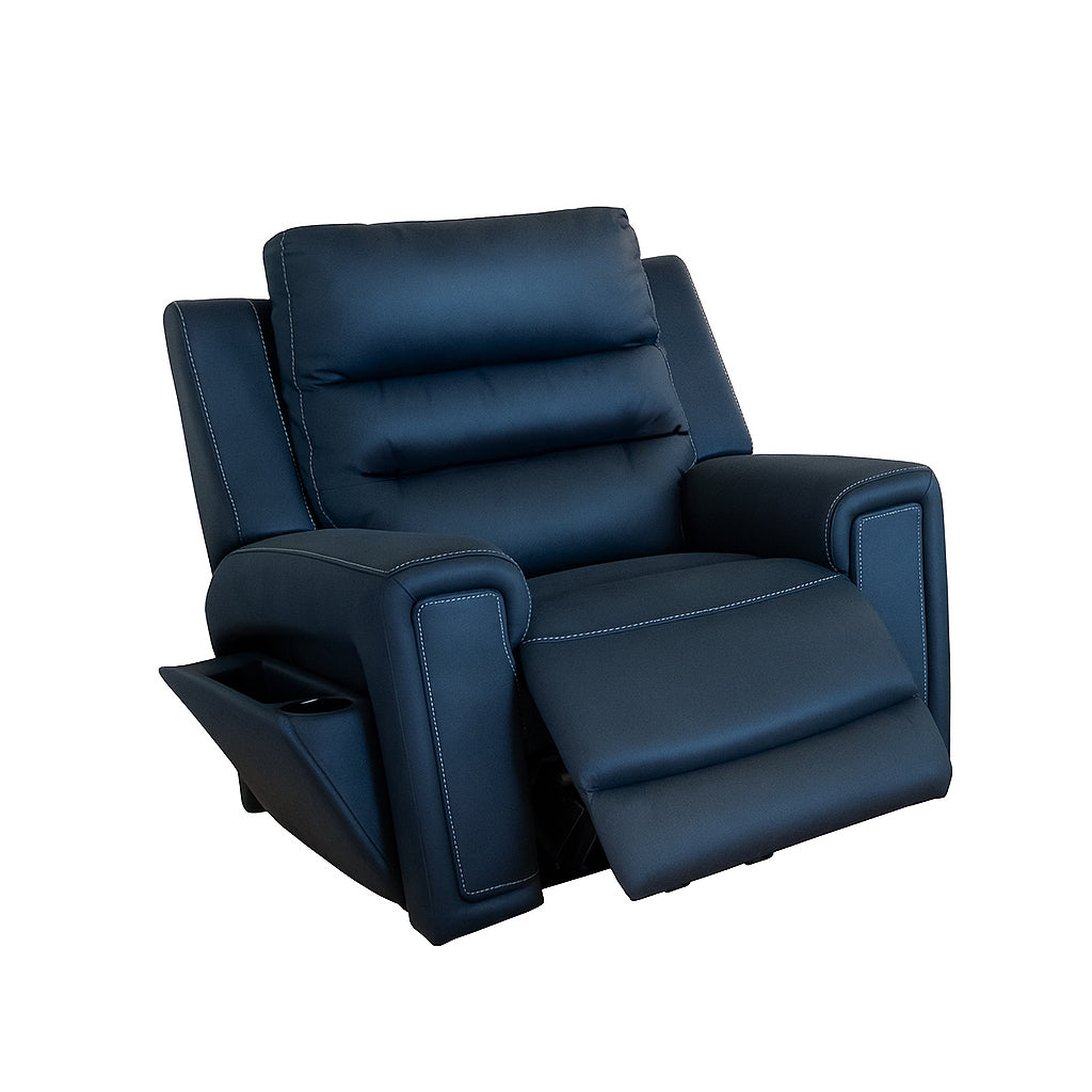 Mason Fabric Power Recliner-Aegean