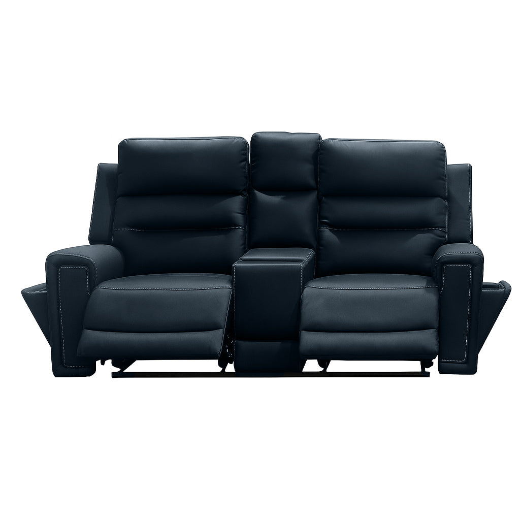 Mason 2 Seater Fabric Power Recliner-Aegean