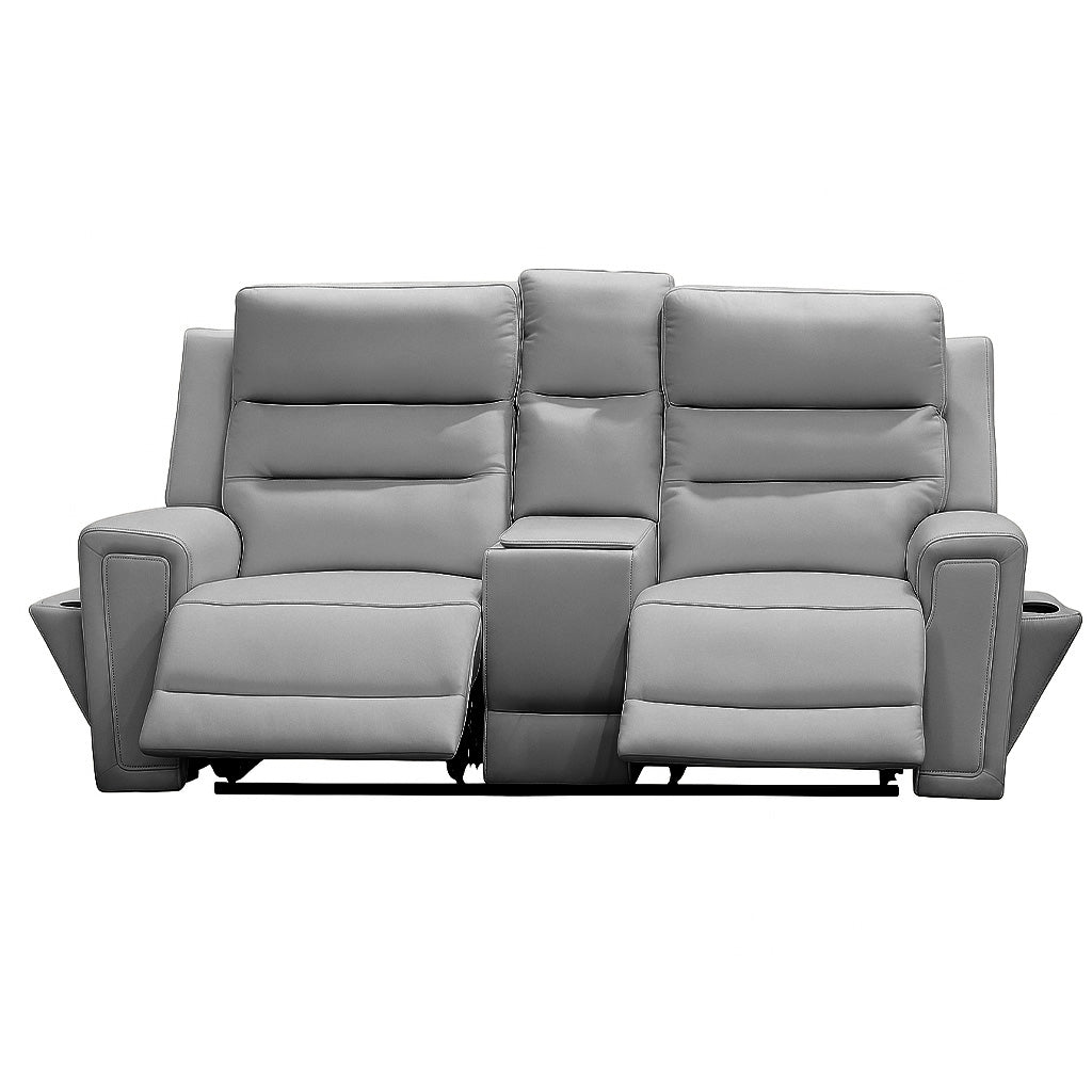 Mason 2 Seater Fabric Power Recliner-Ash