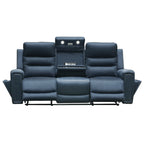 Mason 3 Seater Fabric Power Recliner-Aegean