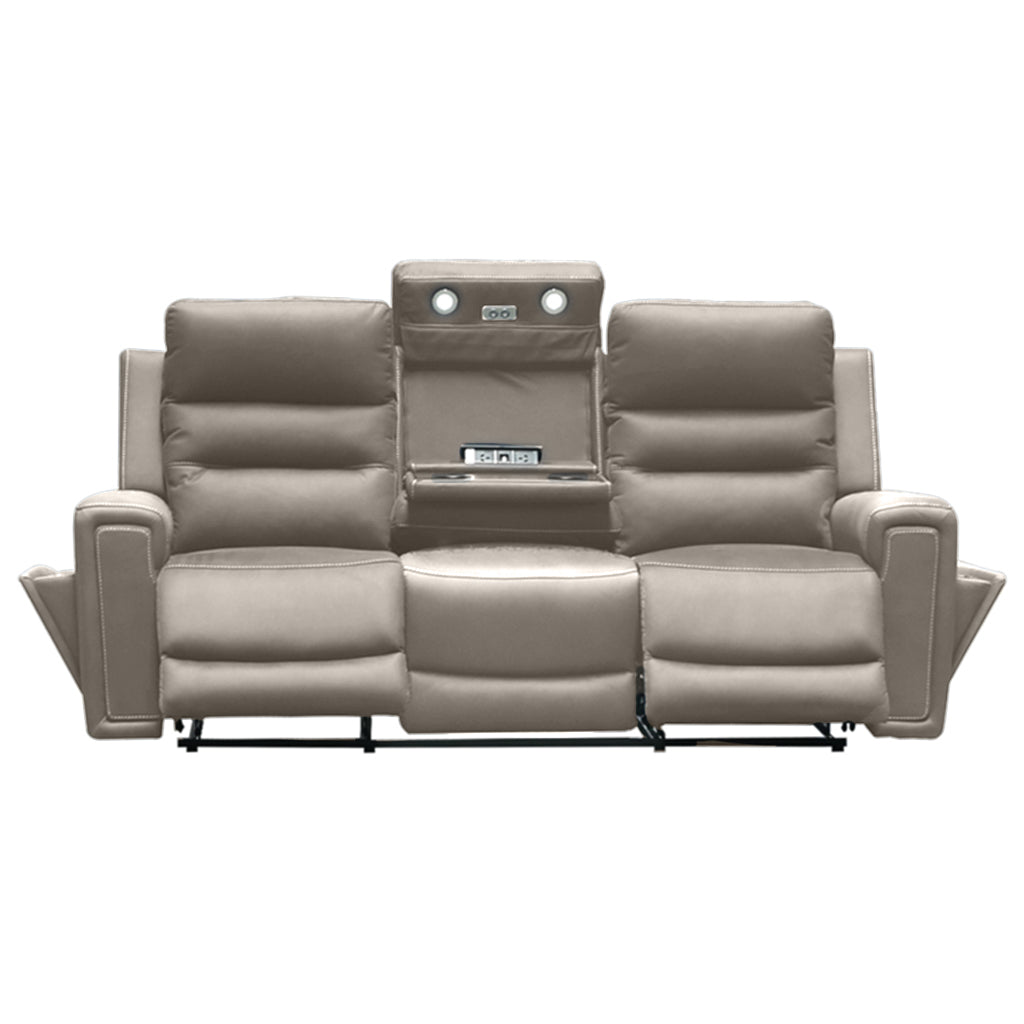 Mason 3 Seater Fabric Power Recliner-Mist