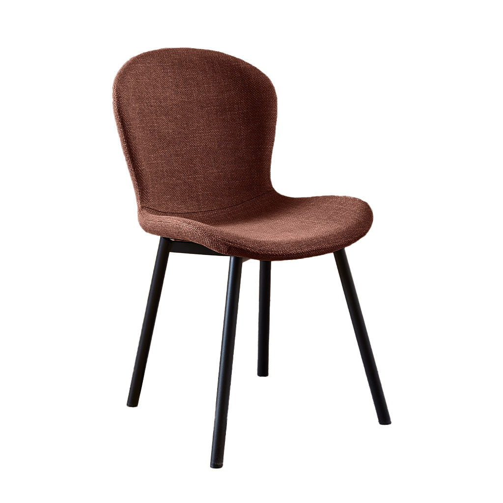 Maya Dining Chair-Russet with Black Legs