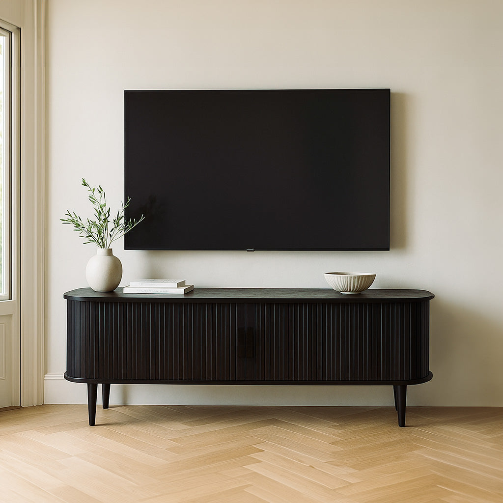 Melba 1600 Entertainment Unit-Black Ash