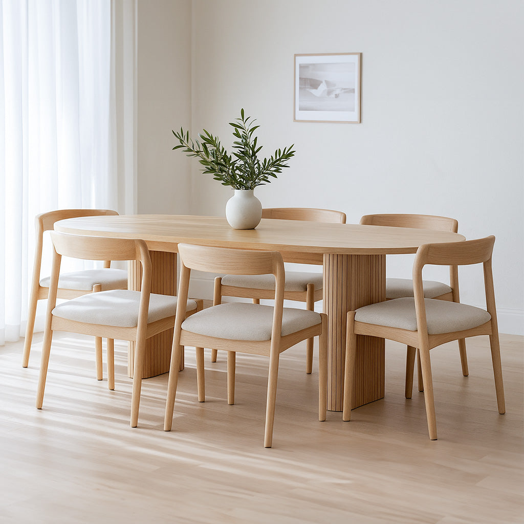 Melba 2200 Dining Table-Natural Oak