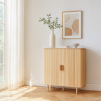 Melba 2 Door Cabinet-Natural Oak