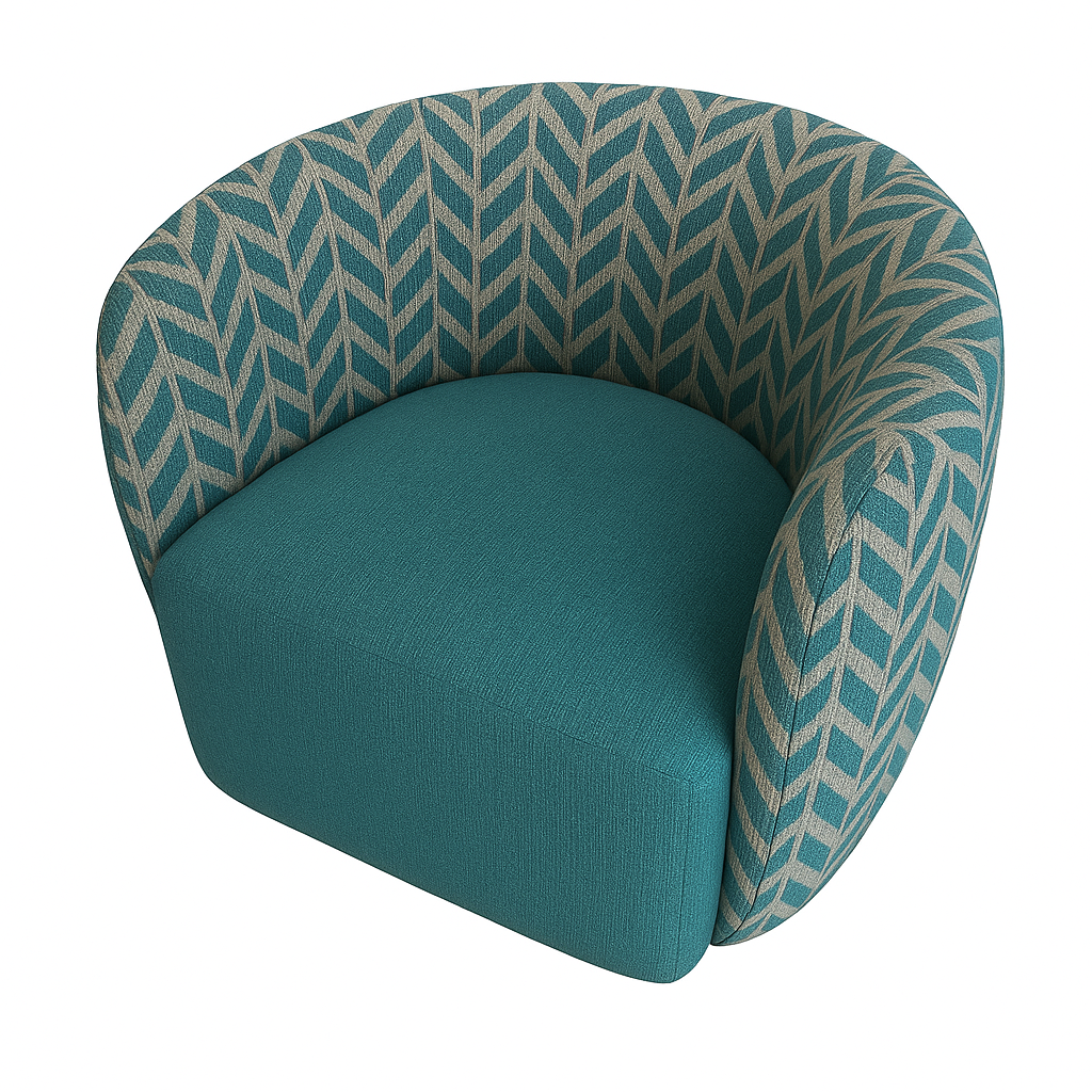 Melinta Swivel Accent Chair -Azure/Teal
