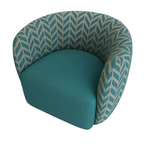 Melinta Swivel Accent Chair -Azure/Teal