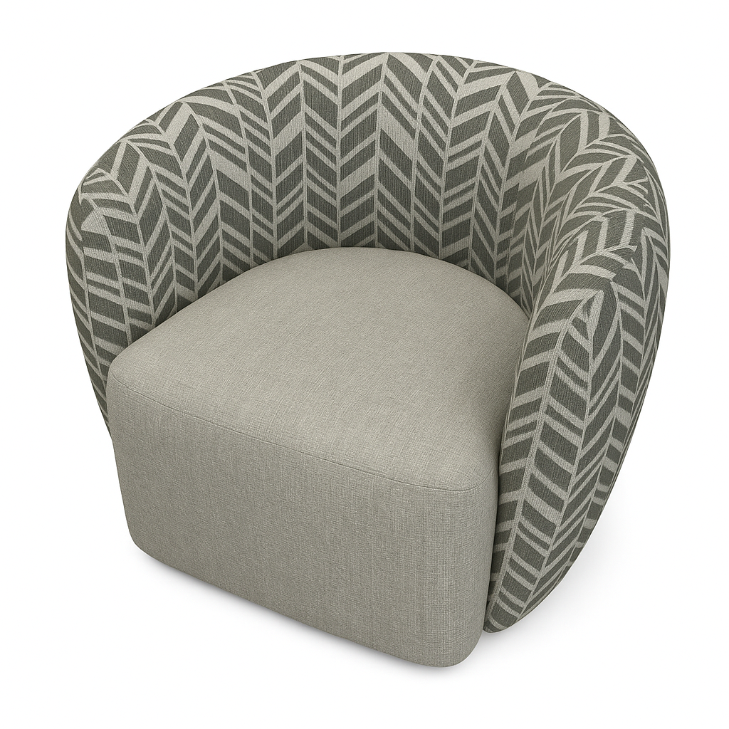 Melinta Swivel Accent Chair -Cactus/Linen