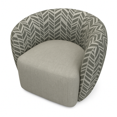 Melinta Swivel Accent Chair -Cactus/Linen