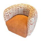 Melinta Swivel Accent Chair -Desert/Bronze