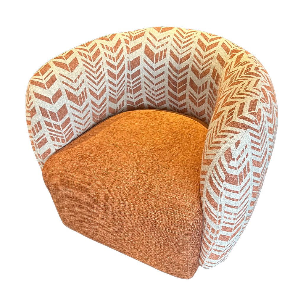 Melinta Swivel Accent Chair -Desert/Bronze