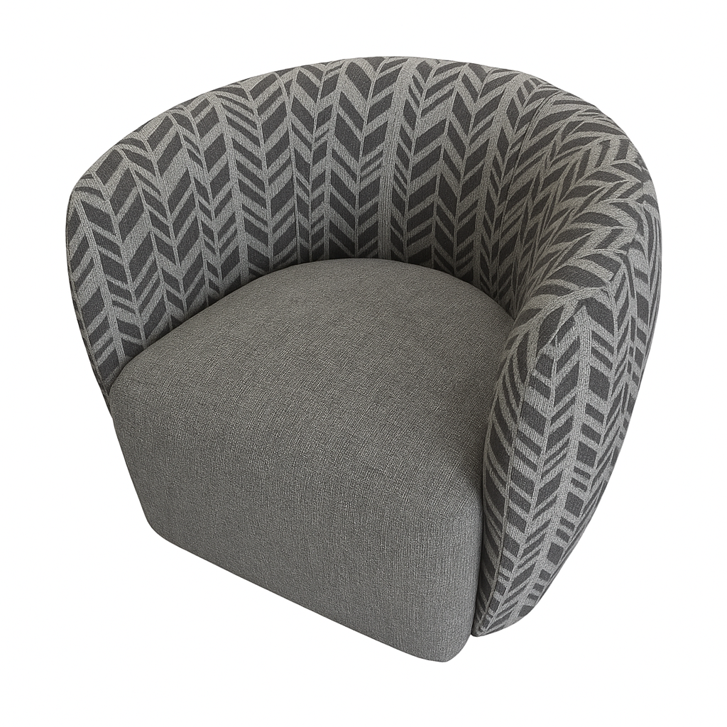 Melinta Swivel Accent Chair -Smoke/Ash