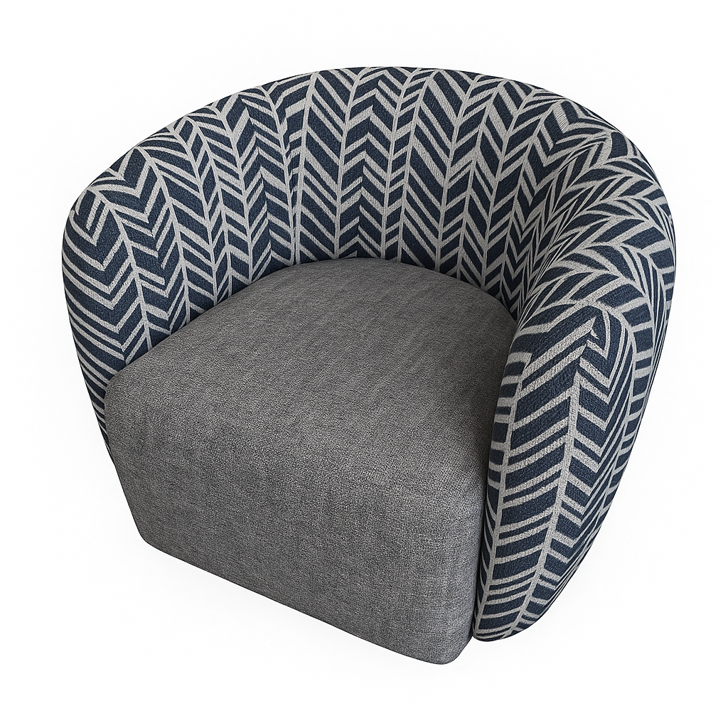 Melinta Swivel Accent Chair -Storm/Granite