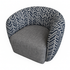 Melinta Swivel Accent Chair -Storm/Granite