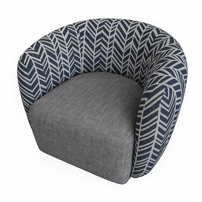 Melinta Swivel Accent Chair -Storm/Granite