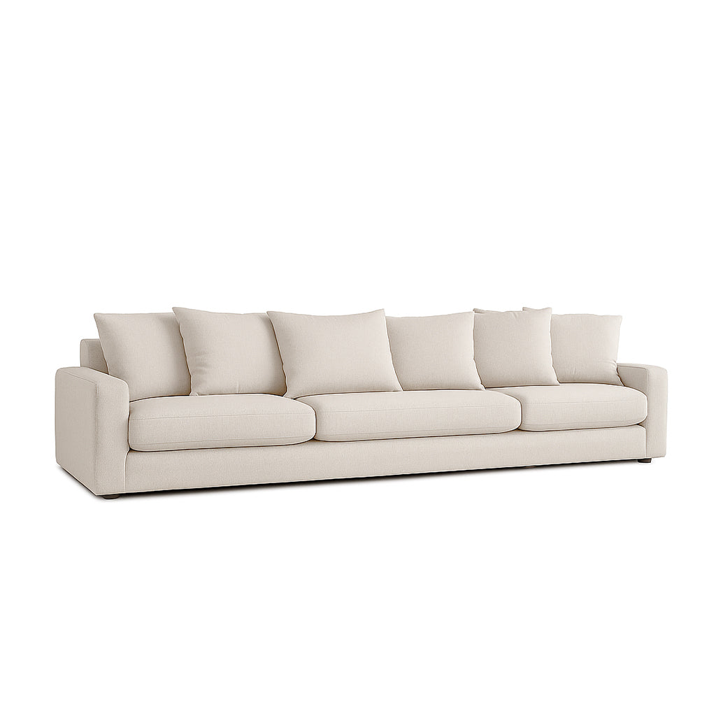 Meyer 3 Seater Fabric Sofa-Snow