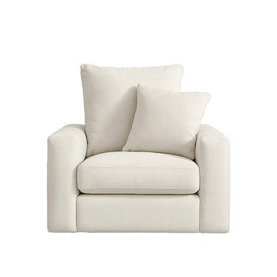 Meyer Fabric Armchair-Snow