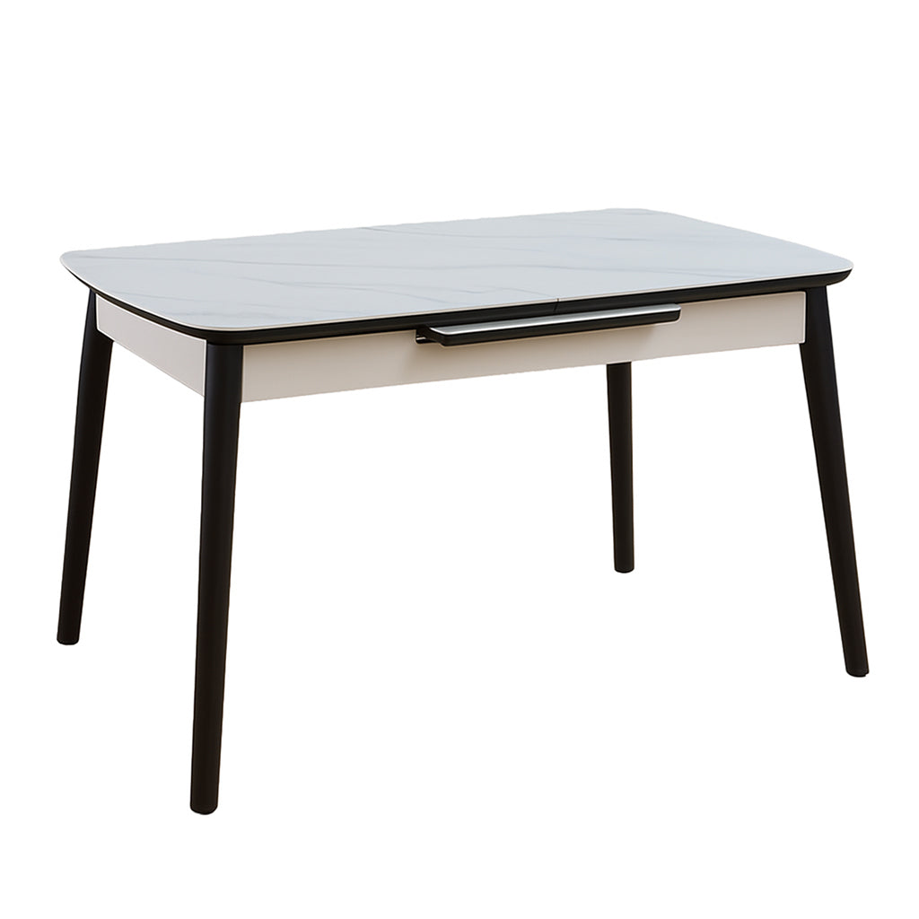 Mila Extension Dining Table 1200 EXT to 1600-Snow White