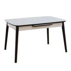 Mila Extension Dining Table 1200 EXT to 1600-Snow White