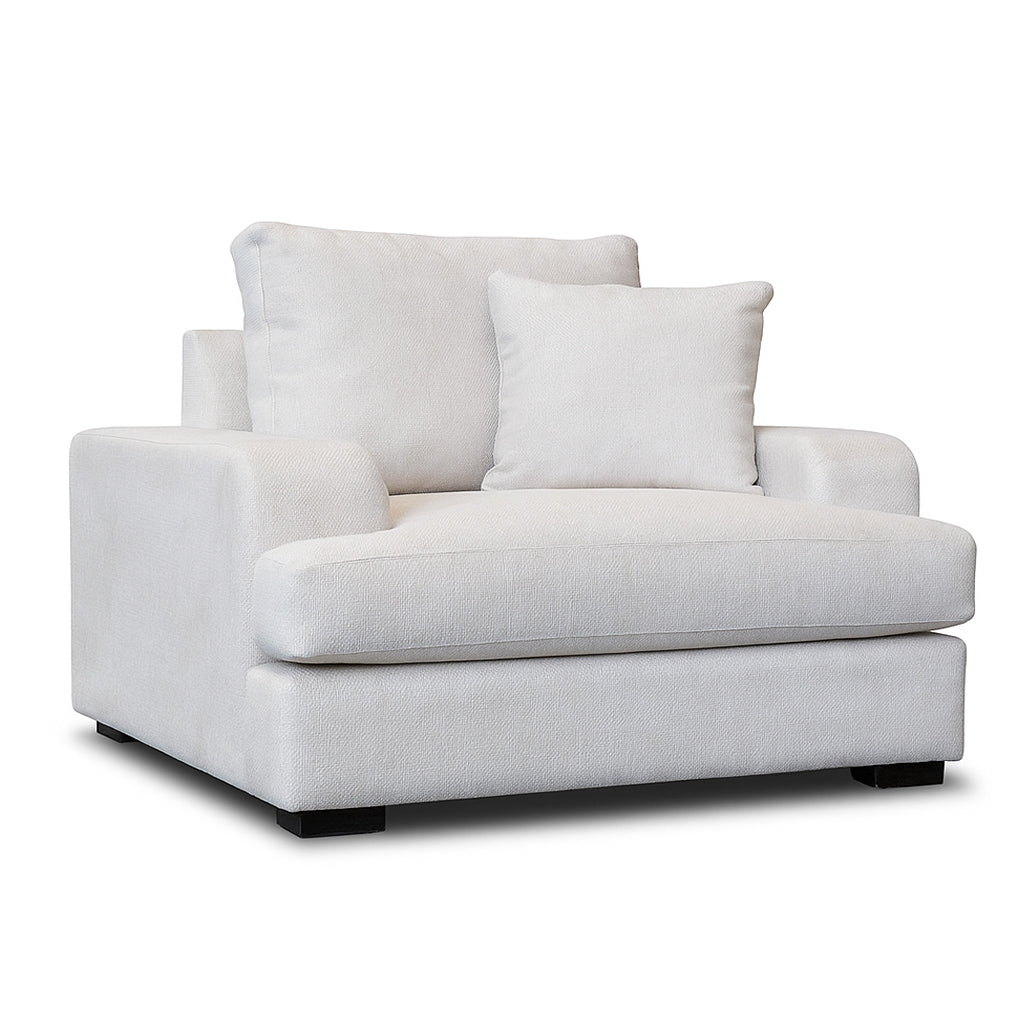 Milton 1.5 Seater Fabric Sofa-Pebble