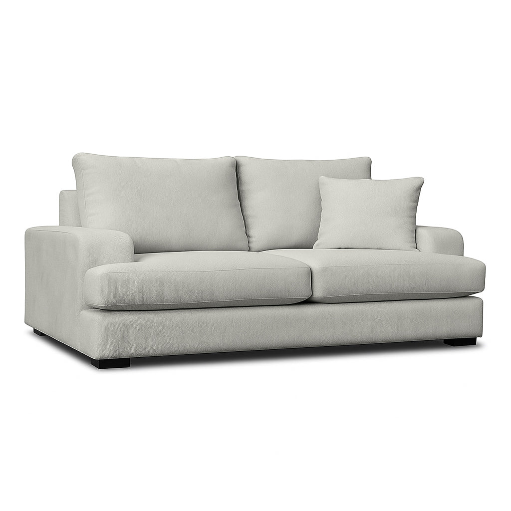 Milton 2.5 Seater Fabric Sofa-Silver