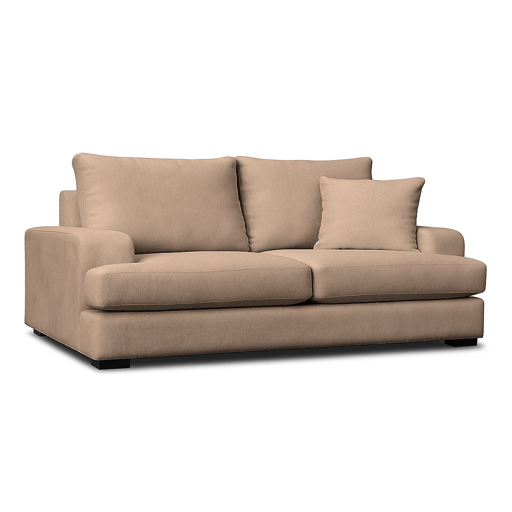 Milton 2.5 Seater Fabric Sofa-Toffee