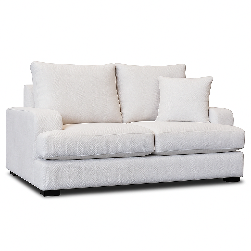 Milton 2 Seater Fabric Sofa-Pebble