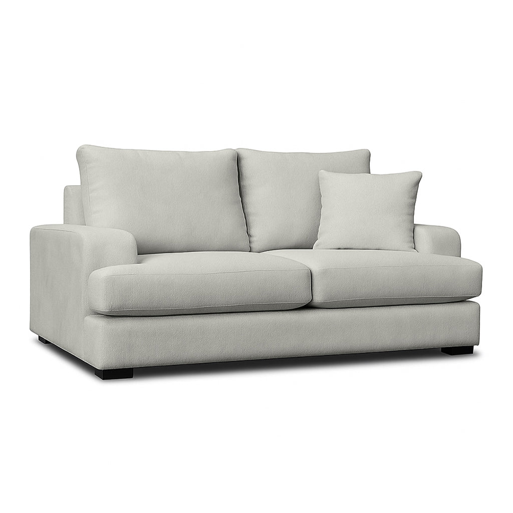 Milton 2 Seater Fabric Sofa-Silver