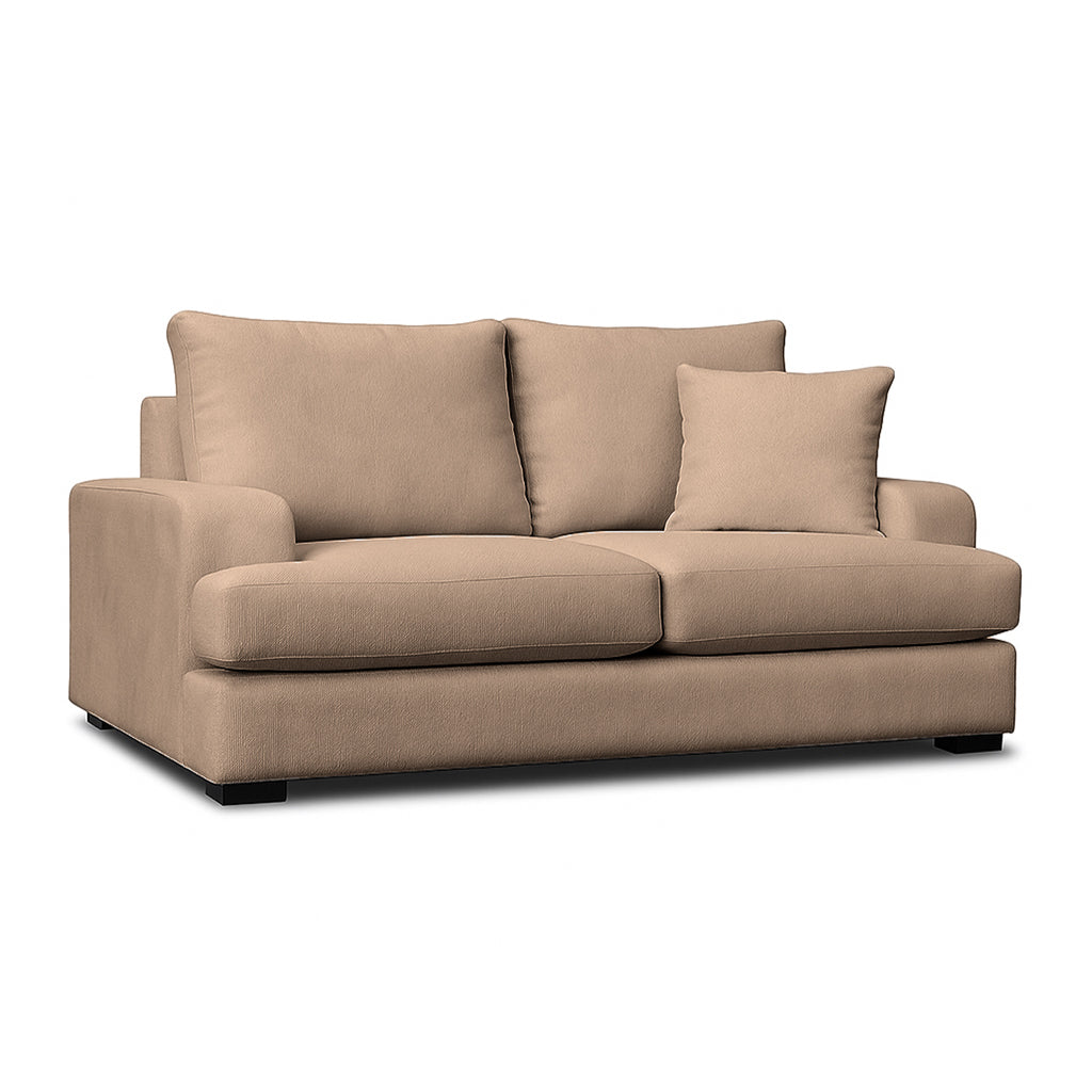 Milton 2 Seater Fabric Sofa-Toffee