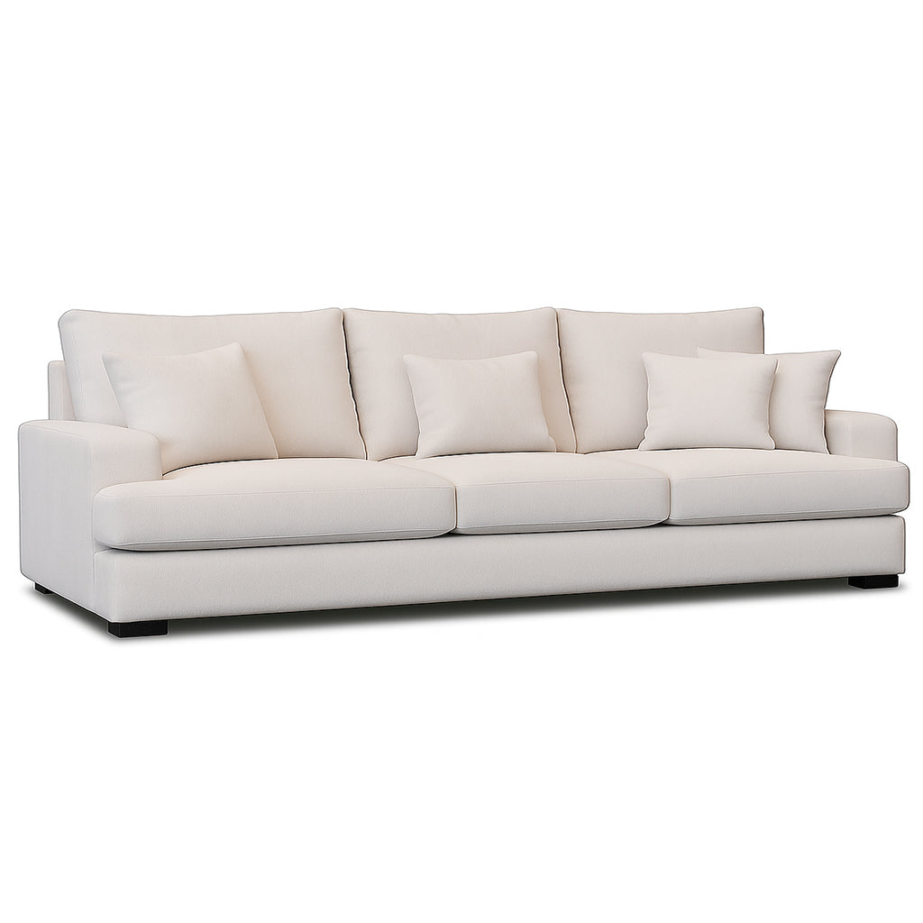 Milton 3.5 Seater Fabric Sofa-Pebble
