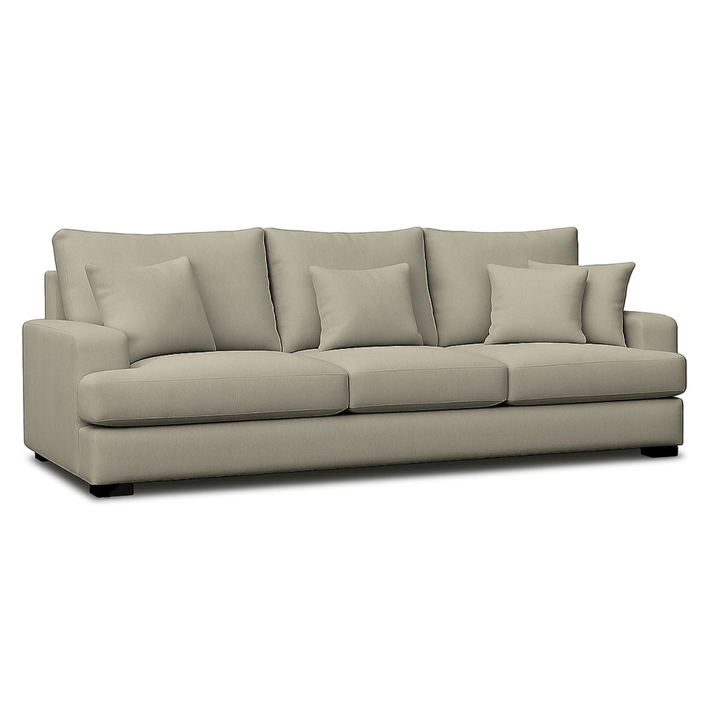 Milton 3 Seater Fabric Sofa-Driftwood
