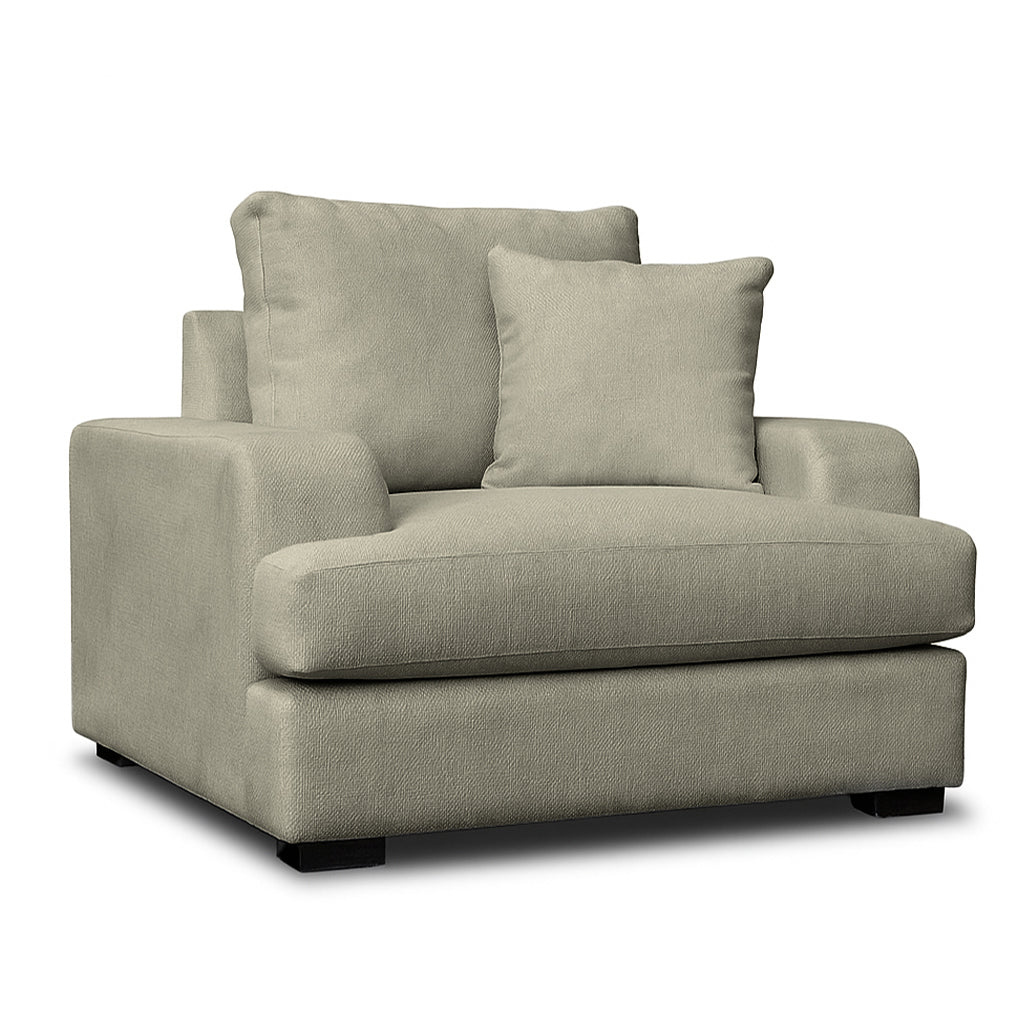 Milton Fabric Armchair-Driftwood