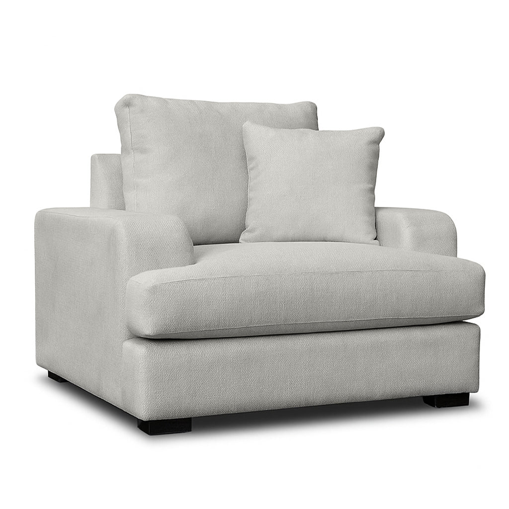 Milton Fabric Armchair-Silver