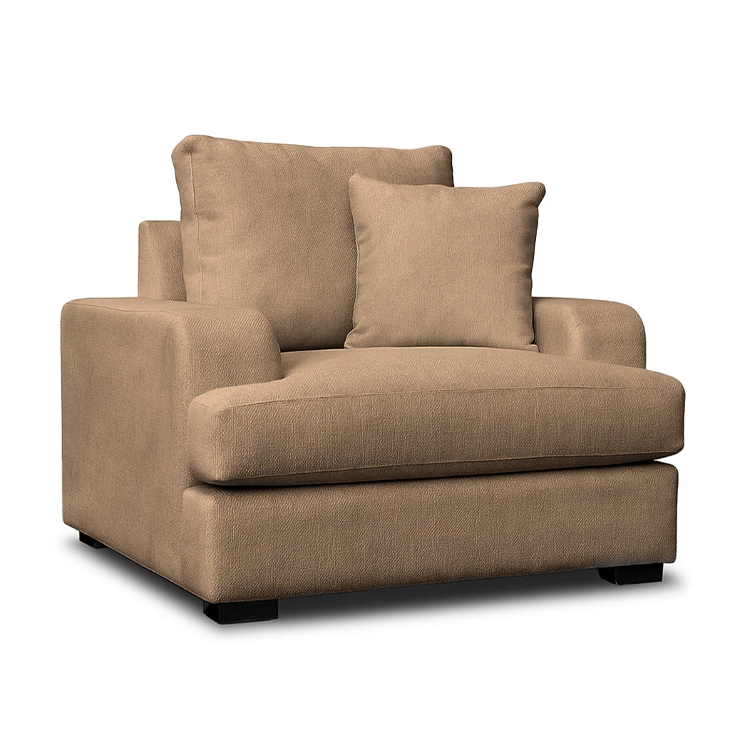 Milton Fabric Armchair-Toffee