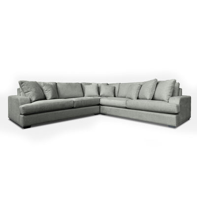 Milton Fabric Corner Modular 3 Seater Duo+CNR+3 Seater Duo-Shale
