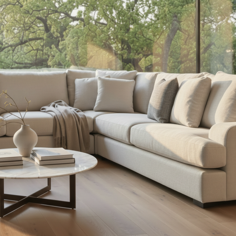 Milton Fabric Corner Modular 3 Seater Duo+CNR+3 Seater Duo-Pebble