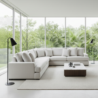 Milton Fabric Corner Modular 2.5 Seater+CNR+2.5 Seater-Pebble